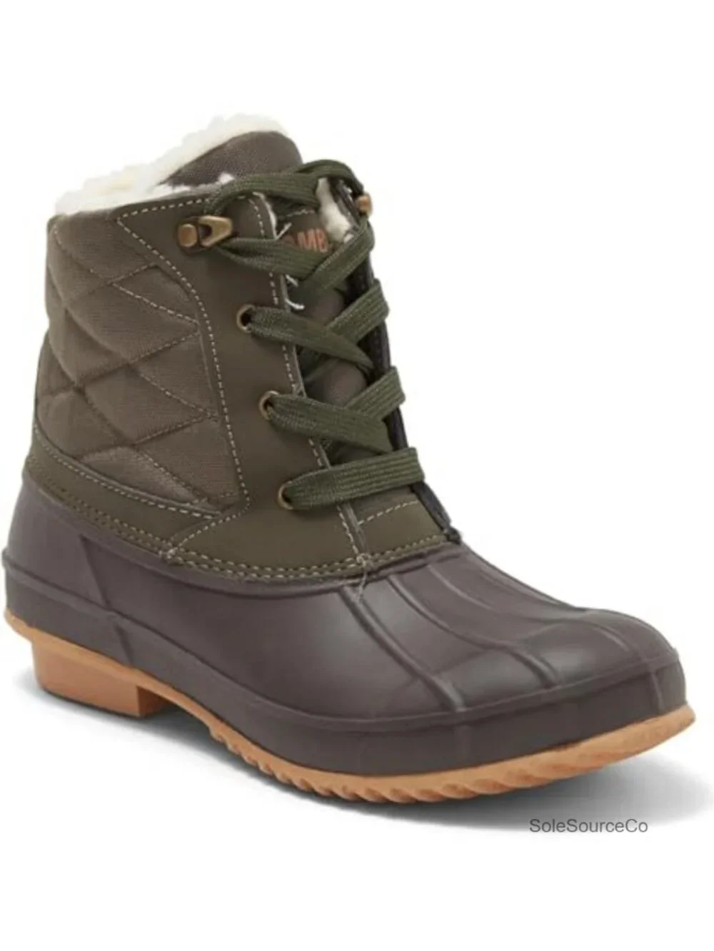 Waterproof Duck Boots with Faux Fur Lining, Zip Closure, Winter Ankle Bootie
